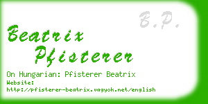 beatrix pfisterer business card